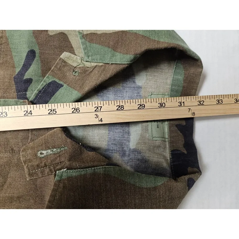 US Military BDU Jacket‎ Coat Combat Woodland Camo Medium Long USGI Army USMA